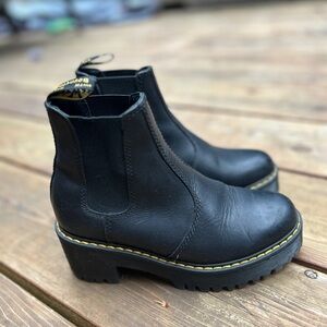 Dr. Martens ROMETTY WYOMING LEATHER PLATFORM CHELSEA BOOTS